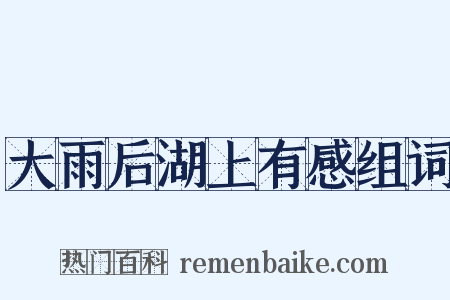 大雨后湖上有感组词是什么意思的图片